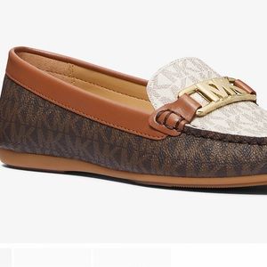 Michael Kors Brown Multi Color Camila Logo Moccasin